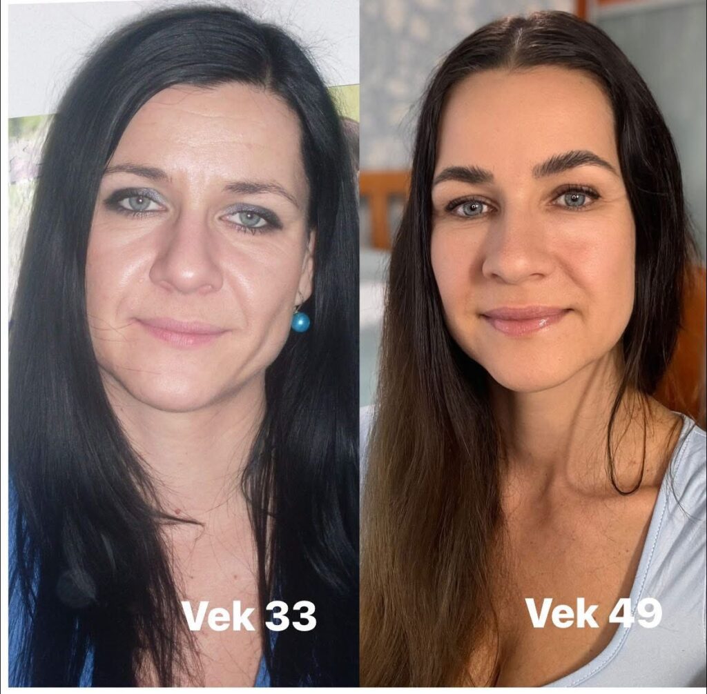 tvárová jóga - PRED a PO